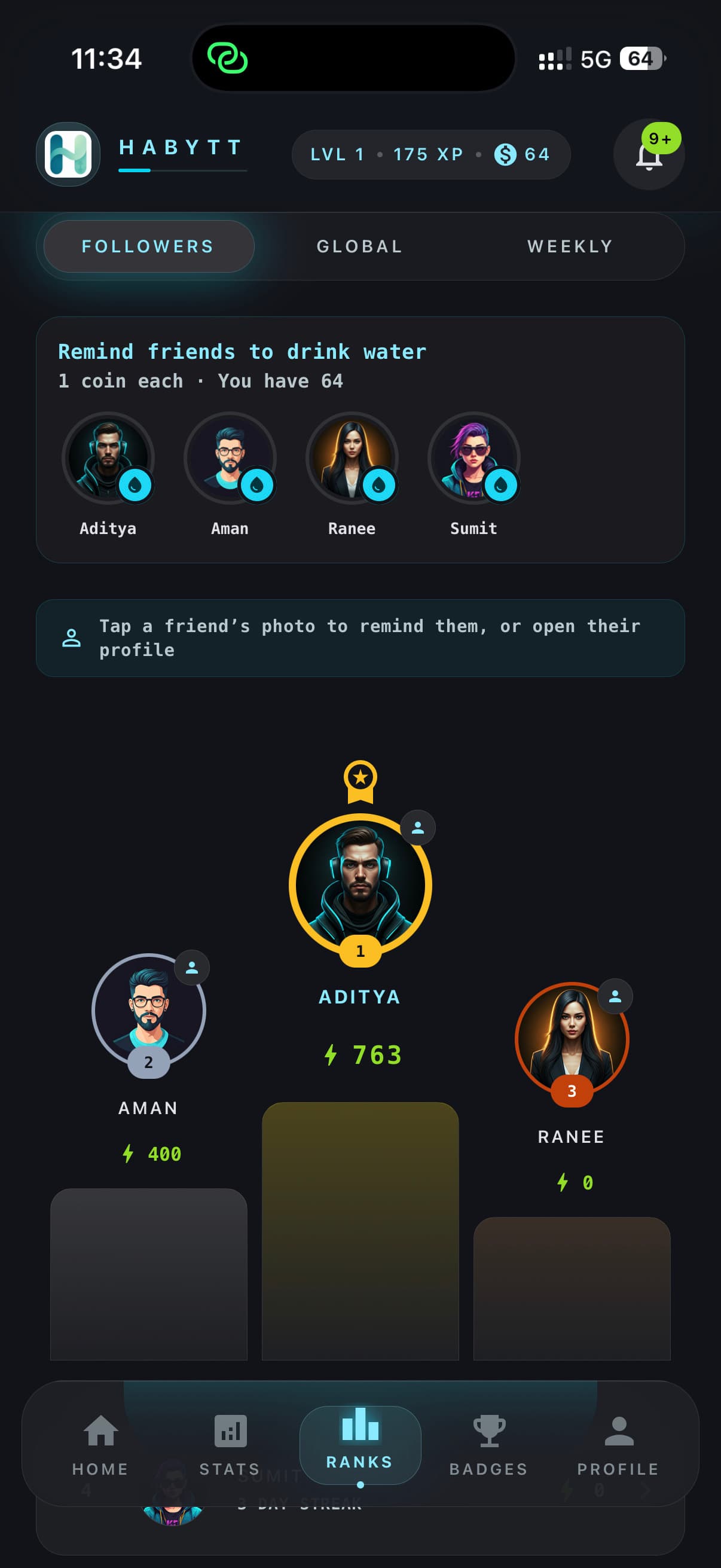 Habytt rank badges and tier progression